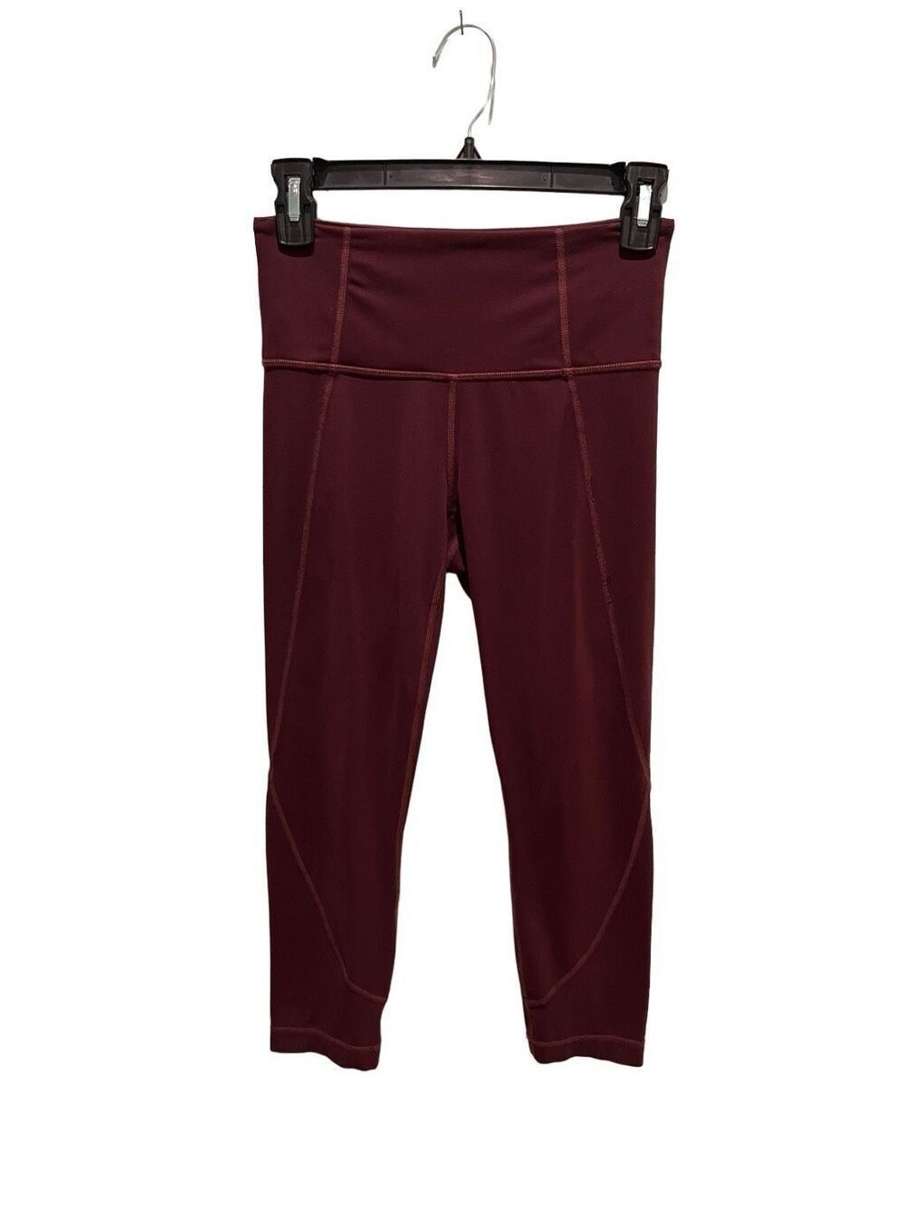 Athleta maroon high rise cropped leggings - XS